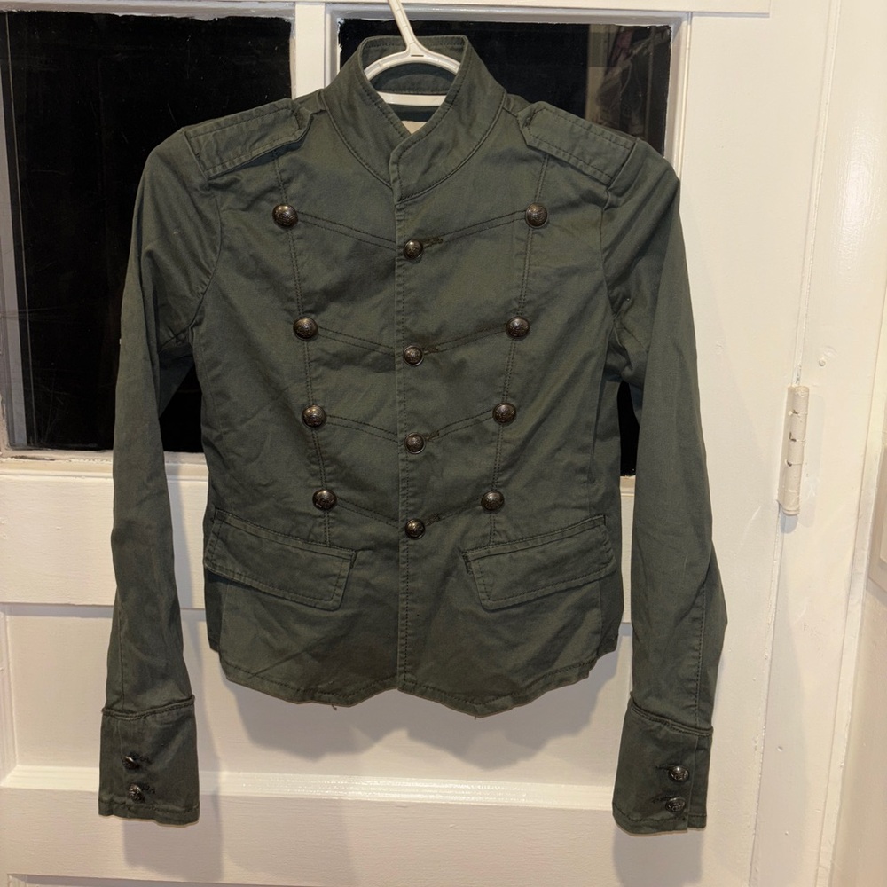 American Rag Cie Olive Jean Button Up Jacket - XXS - Picture 6 of 16